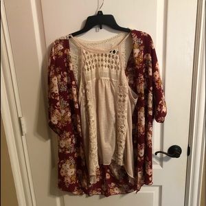 Rue 21 Tank Top and Kimono